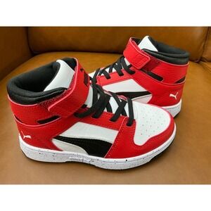 Puma Rebound Layup RCL Elvtd‎ V PS Kids 12C Red White Black Excellent High Top